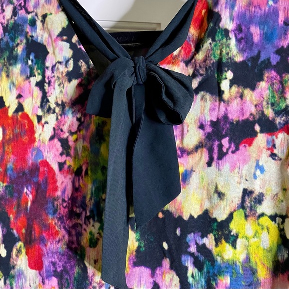 🆕 MAMA Elegant Back Bow Vibrant Floral Maternity Nursing Blouse - Picture 3 of 8